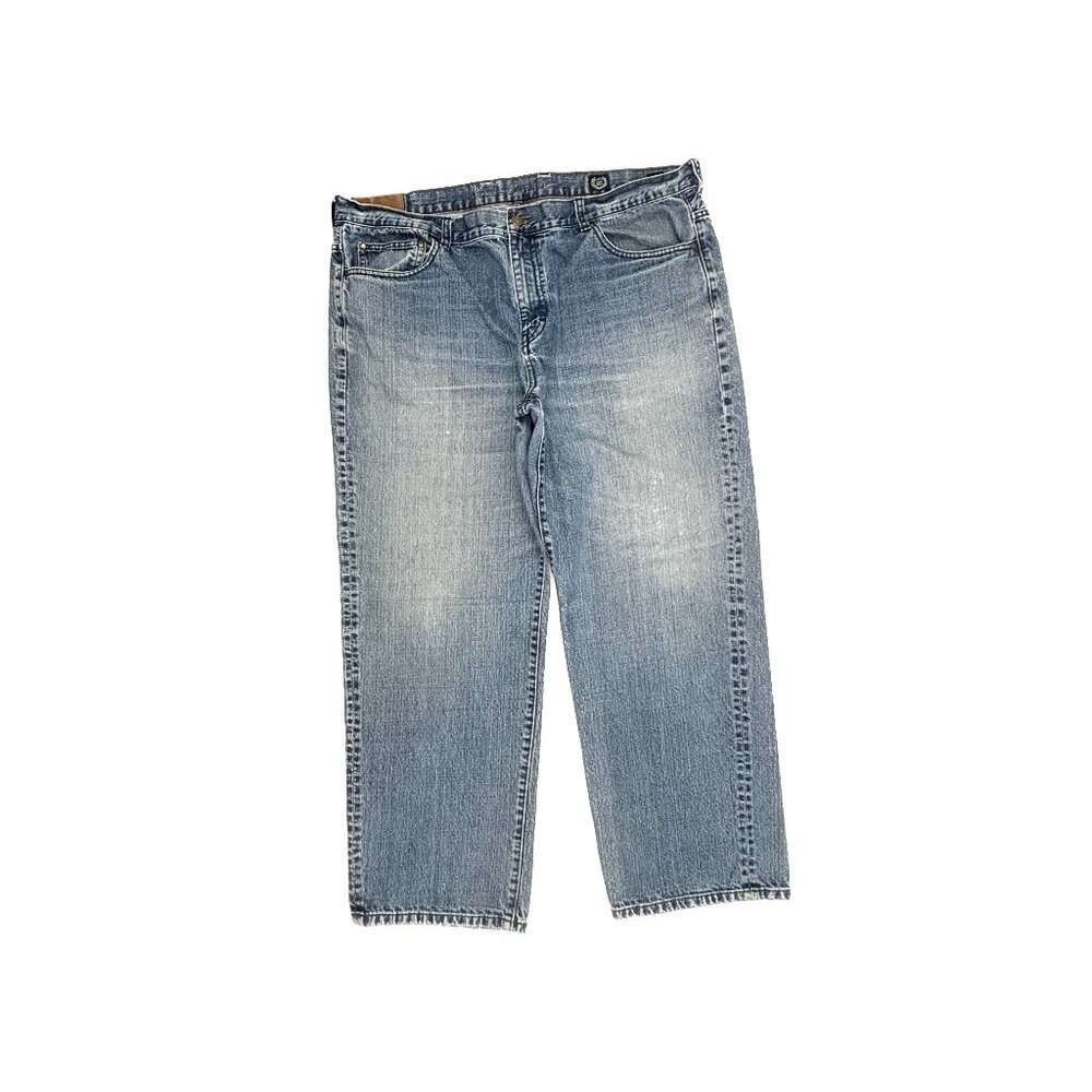 Chaps Straight Leg Men's size 42x30 Medium Wash‎ Blue Denim jeans